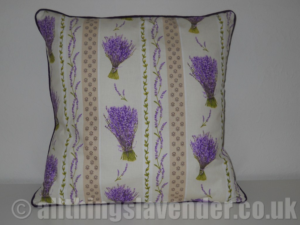 Lavender Themed Cushion Bunches Of Lavender