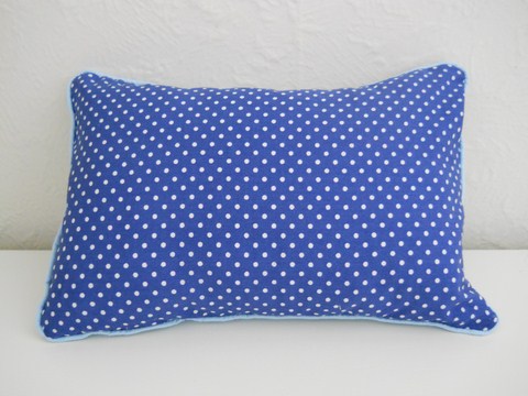 Lavender Blue & White Polka Dot Lavender Sleep Pillow Travel Comforter
