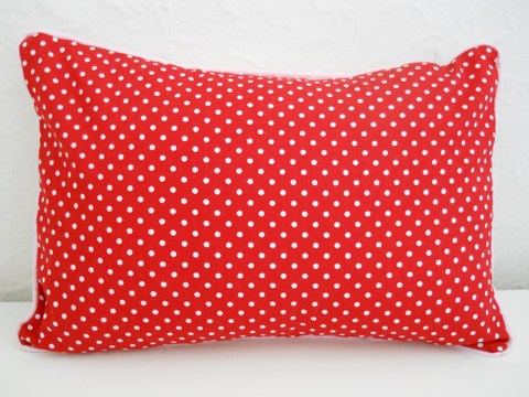 Lavender Sleep Pillow Travel Comforter Red & White Polka Dot