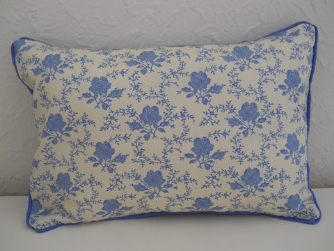Lavender Sleep Pillow Travel Comforter Blue & White Floral