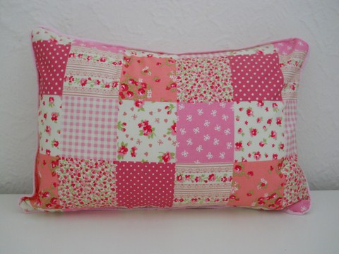 Lavender Sleep Pillow Travel Comforter Pink Patchwork Pattern