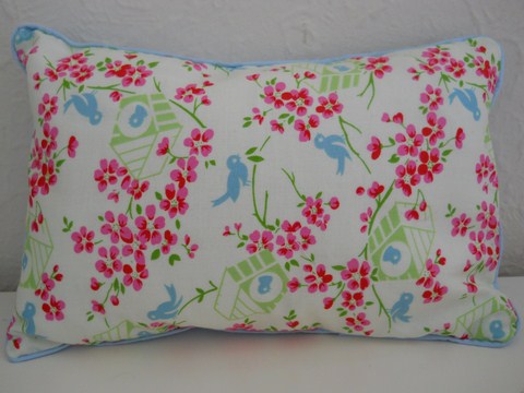 Lavender Sleep Pillow Travel Comforter Blue Birds Pattern