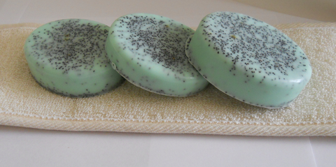 Mildly Exfoliating Poppy seed and Pine Soap