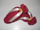 Lavender Shoe Pillow Red & White Polka Dot