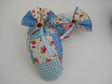 Lavender Filled Shoe Pillows Blue & Pink Patchwork Pattern
