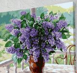 Lavender Art  Lilac Painting by Numbers